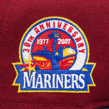 New Era x MLB Sangria 'Seattle Mariners 30th Anniversary' 59Fifty Patch Fitted Hat (Hat Club Exclusive) - SOLE SERIOUSS (5)