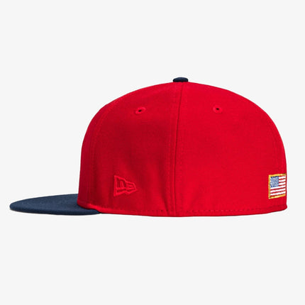 New Era x MLB USA Fourth Word 'Arizona Diamondbacks 25th Anniversary' 59Fifty Patch Fitted Hat Red / Navy - SOLE SERIOUSS (2)