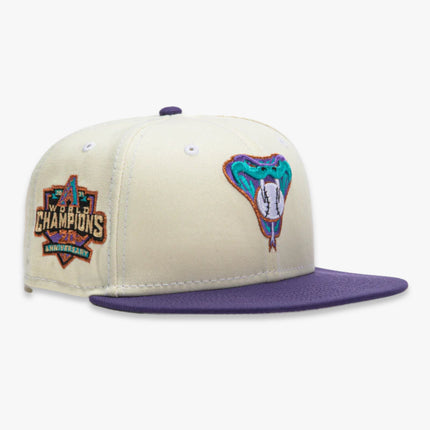 New Era x MLB White Dome 'Arizona Diamondbacks 20th Anniversary World Champoions' 59Fifty Patch Fitted Hat (Hat Club Exclusive) - SOLE SERIOUSS (1)