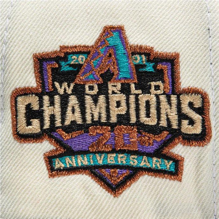 New Era x MLB White Dome 'Arizona Diamondbacks 20th Anniversary World Champoions' 59Fifty Patch Fitted Hat (Hat Club Exclusive) - SOLE SERIOUSS (5)