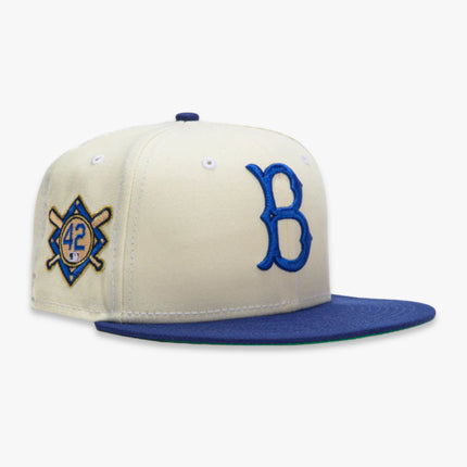 New Era x MLB White Dome 'Brooklyn Dodgers Jackie Robinson 42' 59Fifty Patch Fitted Hat (Hat Club Exclusive) - SOLE SERIOUSS (1)