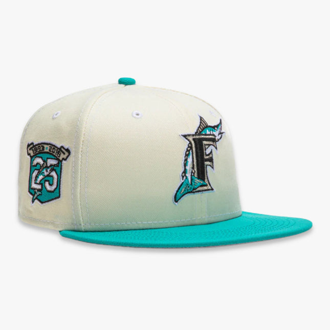 New Era x MLB White Dome 'Miami Marlins 25th Anniversary' 59Fifty Patch Fitted Hat (Hat Club Exclusive) - SOLE SERIOUSS (1)