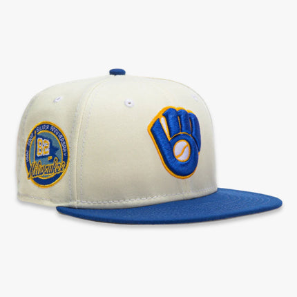 New Era x MLB White Dome 'Millwaukee Brewers Silver Anniversary' 59Fifty Patch Fitted Hat (Hat Club Exclusive) - SOLE SERIOUSS (1)
