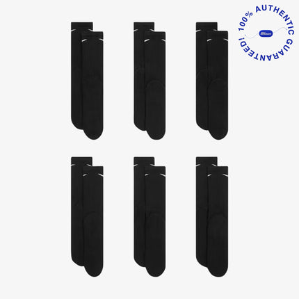 Nike Dri-FIT Everyday Cushioned High Training Crew Socks (6 Pack) Black | SOLE SERIOUSS [3]