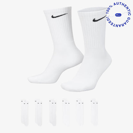 Nike Dri-FIT Everyday Cushioned High Training Crew Socks (6 Pack) White | SOLE SERIOUSS [1]