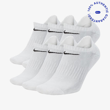 Nike Dri-FIT Everyday Cushioned Low No-Show Socks (6 Pack) White | SOLE SERIOUSS [1]