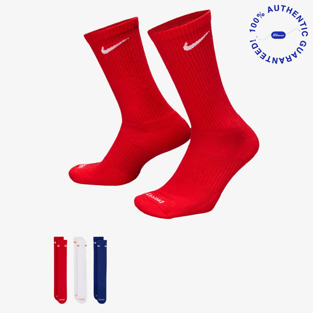 Nike Dri-FIT Everyday Plus Cushioned High Training Crew Socks (3 Pack) Multicolor | SOLE SERIOUSS [1]