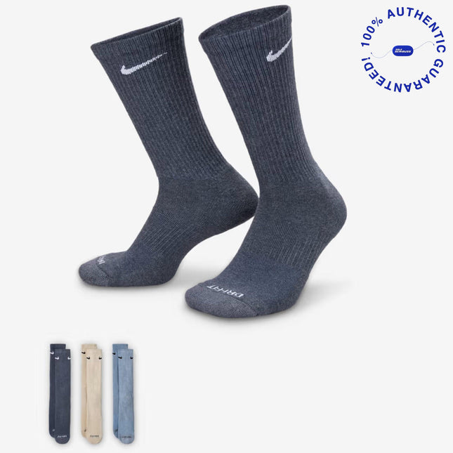 Nike Dri-FIT Everyday Plus Cushioned High Training Crew Socks (3 Pack) Multicolor | SOLE SERIOUSS [1]