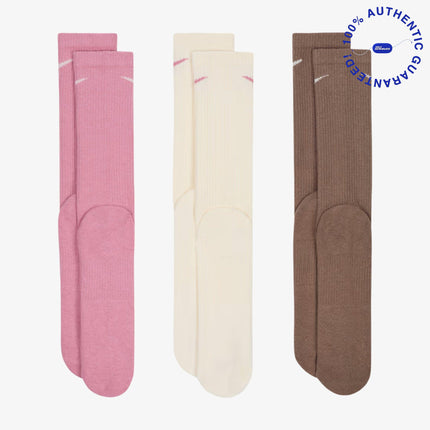 Nike Dri-FIT Everyday Plus Cushioned High Training Crew Socks (3 Pack) Pink / Multicolor | SOLE SERIOUSS [3]