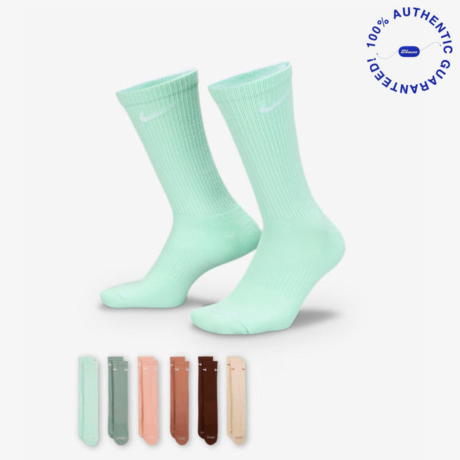 Nike Dri-FIT Everyday Plus Cushioned High Training Crew Socks (6 Pack) Multicolor | SOLE SERIOUSS [1]