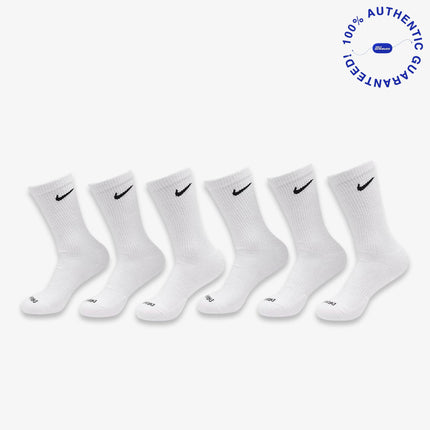 Nike Dri-FIT Everyday Plus Cushioned High Training Crew Socks (6 Pack) White | SOLE SERIOUSS [1]