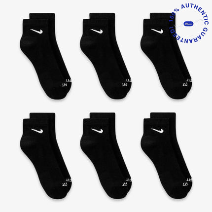 Nike Dri-FIT Everyday Plus Cushioned Mid Training Quarter Ankle Socks (6 Pack) Black | SOLE SERIOUSS [3]