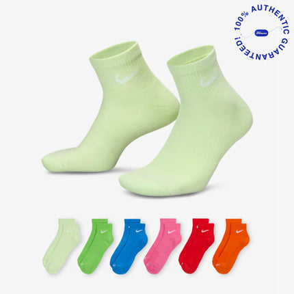 Nike Dri-FIT Everyday Plus Cushioned Mid Training Quarter Ankle Socks (6 Pack) Multicolor | SOLE SERIOUSS [1]
