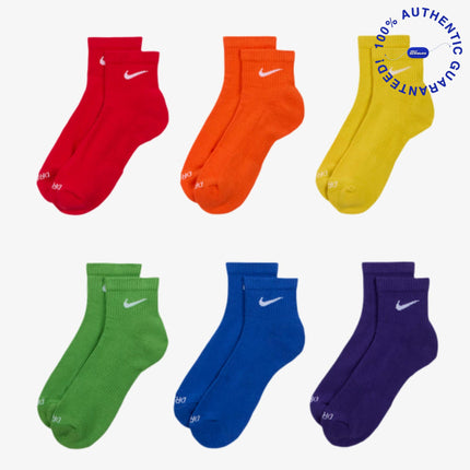 Nike Dri-FIT Everyday Plus Cushioned Mid Training Quarter Ankle Socks (6 Pack) Multicolor | SOLE SERIOUSS [2]