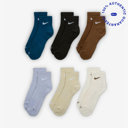 Nike Dri-FIT Everyday Plus Cushioned Mid Training Quarter Ankle Socks (6 Pack) Multicolor | SOLE SERIOUSS [2]