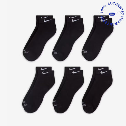 Nike Dri-FIT Everyday Plus Cushioned Training Low Cut Socks (6 Pack) Black | SOLE SERIOUSS [2]