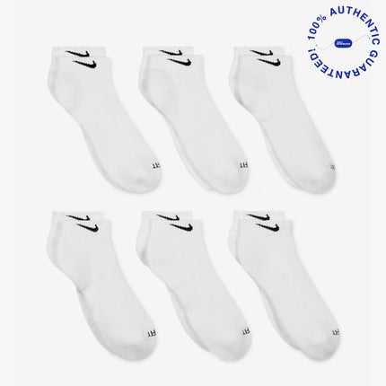 Nike Dri-FIT Everyday Plus Cushioned Training Low Cut Socks (6 Pack) White | SOLE SERIOUSS [3]