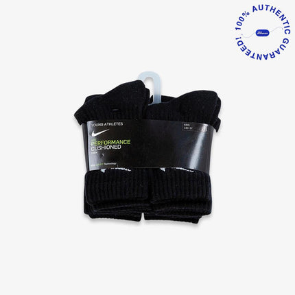 Nike Dri-Fit Cushioned High Crew Socks (6 Pack) Black (Little Kids) | SOLE SERIOUSS [3]