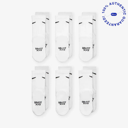 Nike Dri-Fit Cushioned High Crew Socks (6 Pack) White (Little Kids) | SOLE SERIOUSS [3]