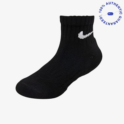 Nike Dri-Fit Cushioned Mid Training Quarter Ankle Socks (6 Pack) Black (Little Kids) | SOLE SERIOUSS [3]