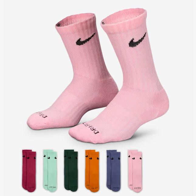 Nike Dri-Fit Performance Basics High Crew Socks (6 Pack) Multicolor (Little Kids) | SOLE SERIOUSS [1]
