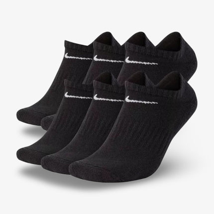 Nike Everyday Cotton Cushioned Low No-Show Socks (6 Pack) Black | SOLE SERIOUSS [1]