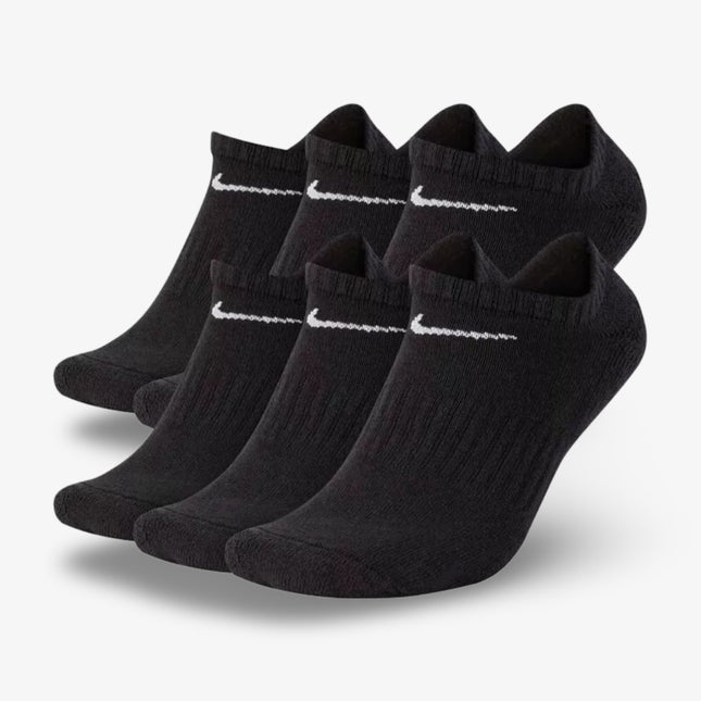 Nike Everyday Cotton Cushioned Low No-Show Socks (6 Pack) Black | SOLE SERIOUSS [1]