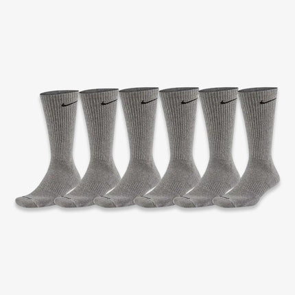 Nike Everyday Plus Cushioned High Training Crew Socks (6 Pack) Carbon Heather Grey SX6897-065 - SOLE SERIOUSS (1)