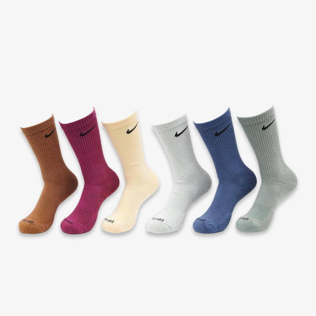 Nike Everyday Plus Cushioned High Training Crew Socks (6 Pack) Multi-Color / Dark Pastel - SOLE SERIOUSS (1)