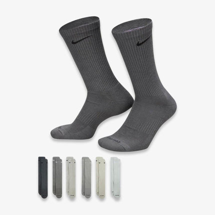 Nike Everyday Plus Cushioned High Training Crew Socks (6 Pack) Multi-Grey SX6897-991 - SOLE SERIOUSS (1)