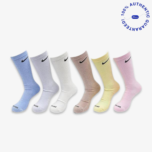 Nike Everyday Plus Cushioned High Training Crew Socks (6 Pack) Multicolor / Light Pastel | SOLE SERIOUSS [1]