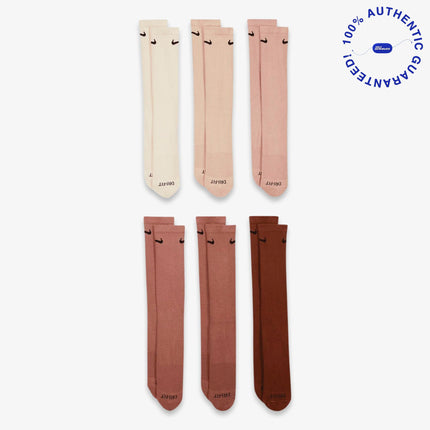 Nike Everyday Plus Cushioned High Training Crew Socks (6 Pack) Multicolor / Rust Pink | SOLE SERIOUSS [2]