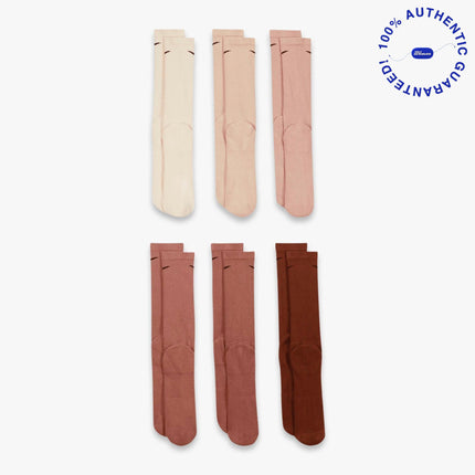 Nike Everyday Plus Cushioned High Training Crew Socks (6 Pack) Multicolor / Rust Pink | SOLE SERIOUSS [3]