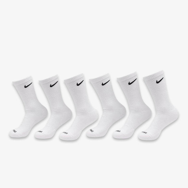 Nike Everyday Plus Cushioned High Training Crew Socks (6 Pack) White - SOLE SERIOUSS (1)