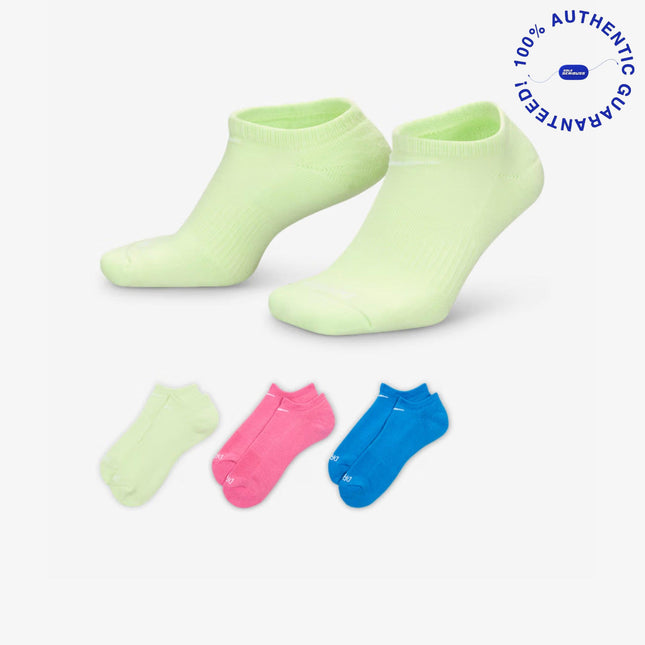 Nike Everyday Plus Cushioned Low Training No-Show Socks (3 Pack) Multicolor | SOLE SERIOUSS [1]