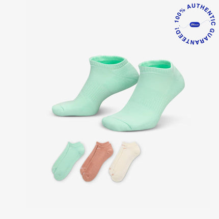 Nike Everyday Plus Cushioned Low Training No-Show Socks (3 Pack) Multicolor | SOLE SERIOUSS [1]