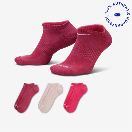 Nike Everyday Plus Cushioned Low Training No-Show Socks (3 Pack) Multicolor | SOLE SERIOUSS [1]