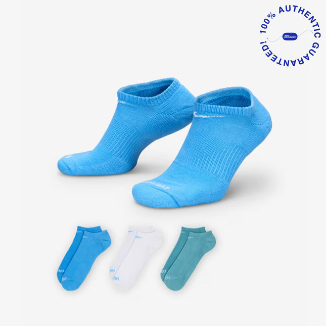 Nike Everyday Plus Cushioned Low Training No-Show Socks (3 Pack) Multicolor | SOLE SERIOUSS [1]