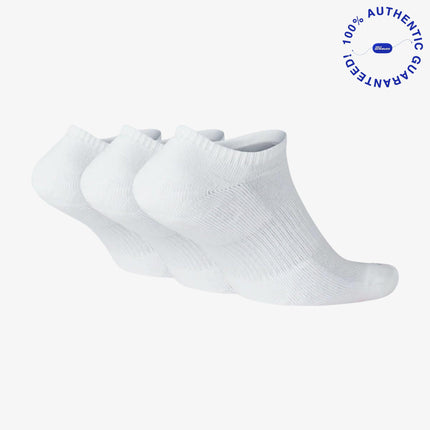 Nike Everyday Plus Cushioned Low Training No-Show Socks (3 Pack) White | SOLE SERIOUSS [2]