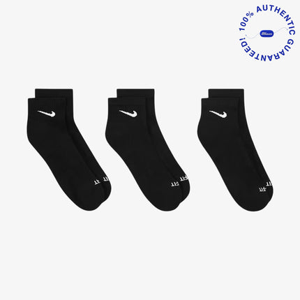 Nike Everyday Plus Cushioned Mid Training Ankle Socks (3 Pack) Black | SOLE SERIOUSS [3]