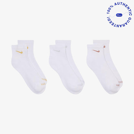 Nike Everyday Plus Cushioned Mid Training Ankle Socks (3 Pack) White / Multicolor | SOLE SERIOUSS [3]