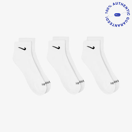 Nike Everyday Plus Cushioned Mid Training Ankle Socks (3 Pack) White | SOLE SERIOUSS [3]