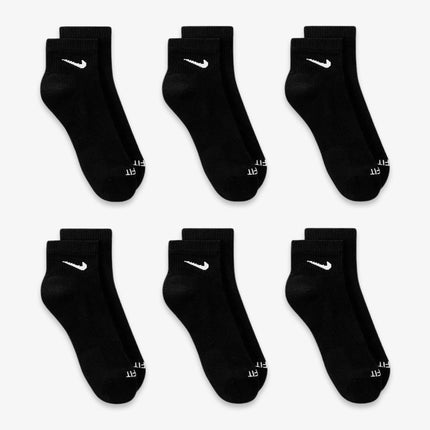 Nike Everyday Plus Cushioned Mid Training Quarter Ankle Socks (6 Pack) Black - SOLE SERIOUSS (3)