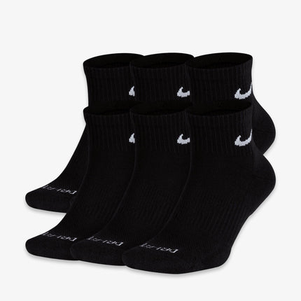 Nike Everyday Plus Cushioned Mid Training Quarter Ankle Socks (6 Pack) Black - SOLE SERIOUSS (4)