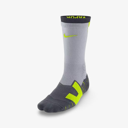 Nike Football Elite Vapor Cushioned High Crew Socks Grey / Volt Green (1 Pack) SX4598-017 - SOLE SERIOUSS (1)