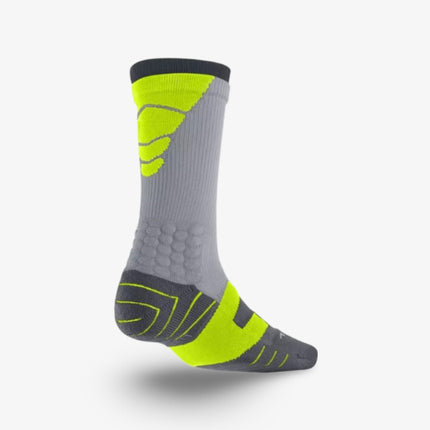 Nike Football Elite Vapor Cushioned High Crew Socks Grey / Volt Green (1 Pack) SX4598-017 - SOLE SERIOUSS (2)