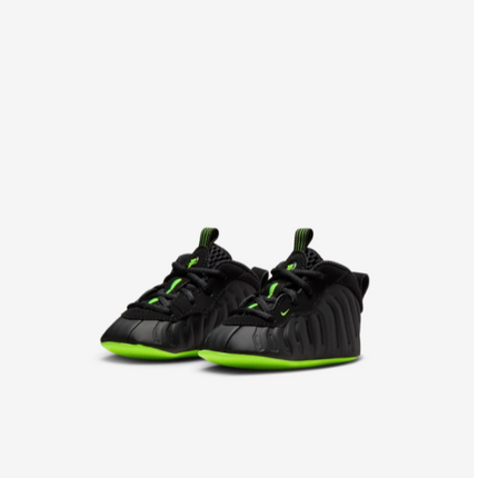 Nike Little Foamposite One 'Black / Volt Neon Green' (2025) (Crib Bootie) | SOLE SERIOUSS [3]