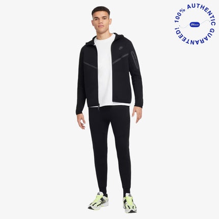 Nike NSW Tech Fleece Windrunner Full Zip-Up Hooded Jacket and Jogger Sweatpants Black (Full Suit) (Mens) | SOLE SERIOUSS [1]