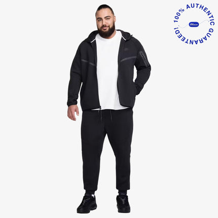 Nike NSW Tech Fleece Windrunner Full Zip-Up Hooded Jacket and Jogger Sweatpants Black (Full Suit) (Mens) | SOLE SERIOUSS [2]