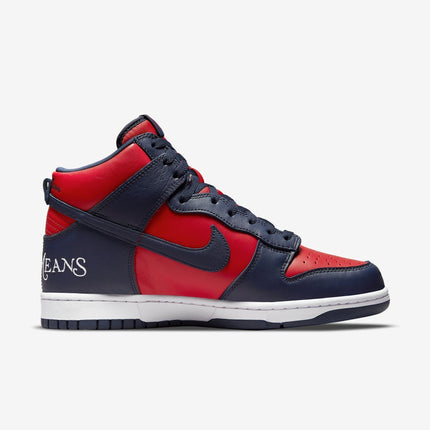 Nike SB Dunk High OG QS x Supreme 'By Any Means Necessary Red / Navy' (2022) | SOLE SERIOUSS [2]